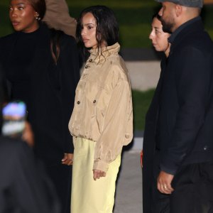 Zoe Kravi attends the Saint Laurent Womenswear Spring/Summer 2026 show as part of Paris Fashion Week on September 29, 2025 in Paris, France.