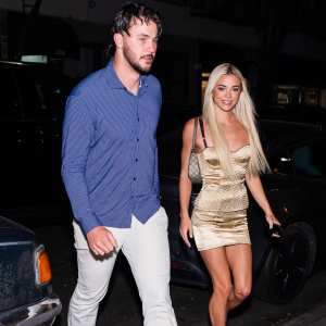 Livvy Dunne Shimmers in Gold Corset Minidress While Celebrating 23rd Birthday With BF Paul Skenes
