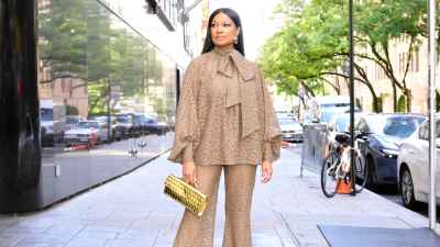 Garcelle Beauvais is seen outside FOX Studios on October 22, 2025 in New York City.