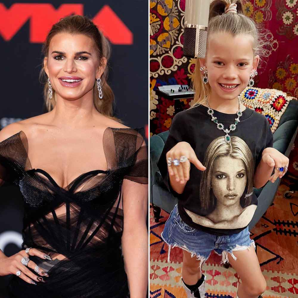 Jessica Simpson's Daughter Birdie Is Her Twin for School Spirit
