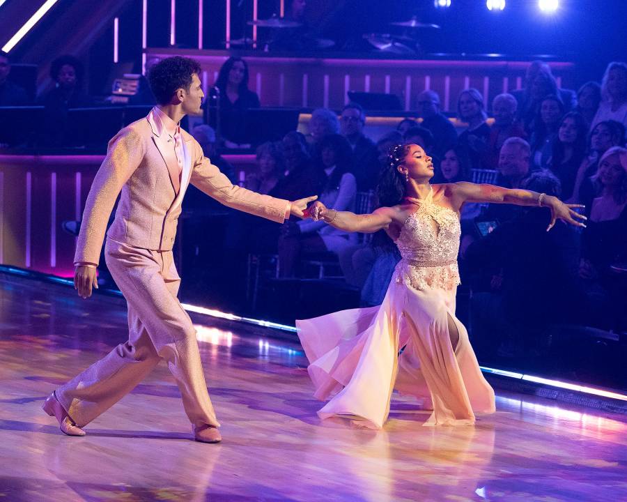 Jordan Chiles and Ezra Sosa Dancing With the Stars Dedication Night