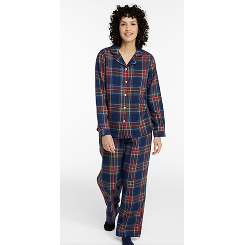 L.L. BEAN WOMEN&rsquo;S SCOTCH PLAID FLANNEL PAJAMAS
