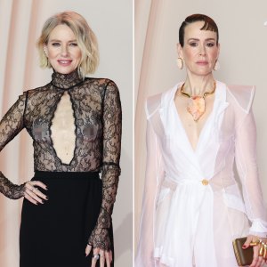 Naomi Watts and Sarah Paulson Dare to Bare in Sheer Braless Looks at All s Fair Premiere