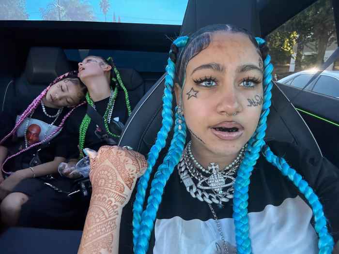 North West Debuts Faux Septum Piercing, Face Tattoos and Black Grill