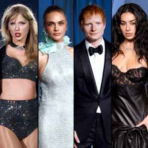 Taylor Swift s Friends Cara Delevingne Ed Sheeran Pose With Charli XCX After Actually Romantic Diss