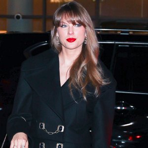 NEW YORK, NEW YORK - JANUARY 17: Taylor Swift is seen arriving to Nobu Downtown in Financial District on January 17, 2025 in New York City. (Photo by Aeon/GC Images)