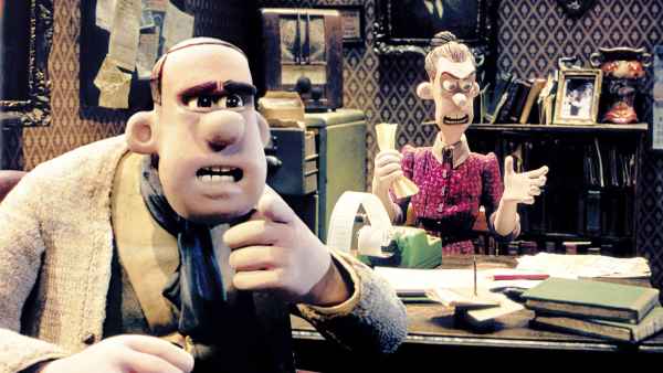 Tony Haygarth and Miranda Richardson in Chicken Run