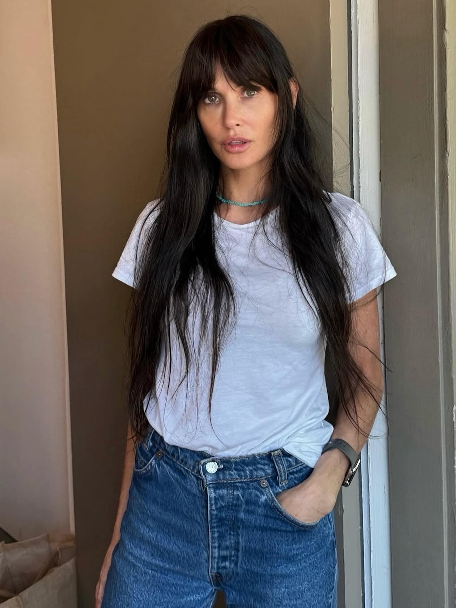 Demi Moore Debuts Wispy Fringe Bangs for the 1st Time Since 'Striptease Days' in 1996