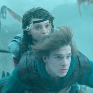 Nico Parker and Mason Thames in How to Train Your Dragon