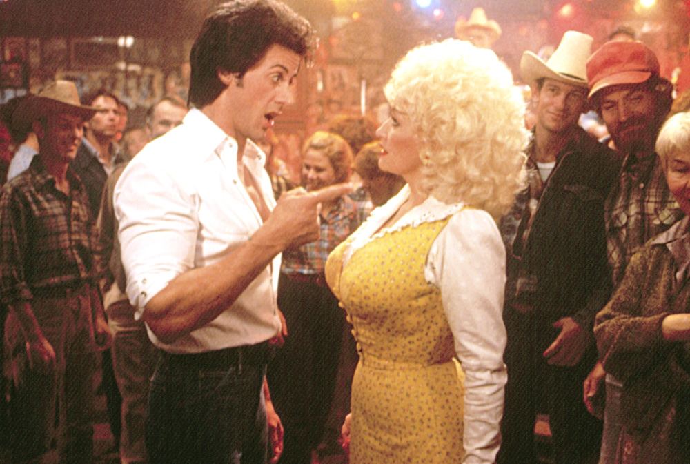 Sylvester Stallone, Dolly Parton in Rhinestone