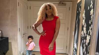 Serena Williams’ Daughter Hilariously Photobombs Her While Posing in a Hot Red Dress