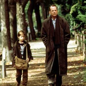 Haley Joel Osment and Bruce Willis in The Sixth Sense