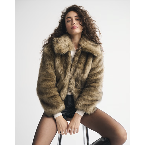 Abercrombie Short Faux Fur Coat