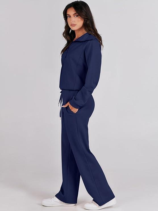 Anrabess women&rsquo;s two-piece lounge set with long-sleeve top and pants