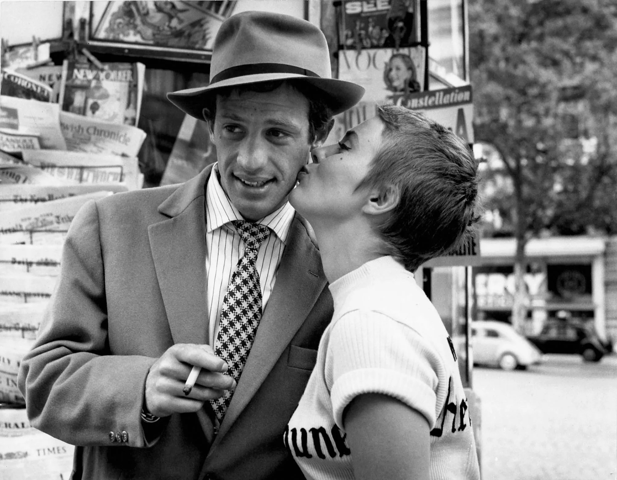 Jean Seberg and Jean-Paul Belmondo in Breathless