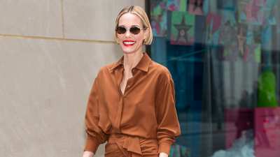 Leslie Bibb is seen in Midtown on November 12, 2025 in New York City.