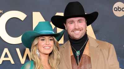 Lainey Wilson and Fiance Duck Hodges Engage in Modesty at the 2025 CMAs GettyImages-2247538478