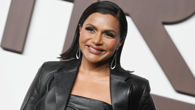 Mindy Kaling at the Ralph Lauren Spring 2024 Ready To Wear Fashion Show at the Brooklyn Navy Yard on September 8, 2023 in Brooklyn, New York. (Photo by Gilbert Flores/WWD via Getty Images)