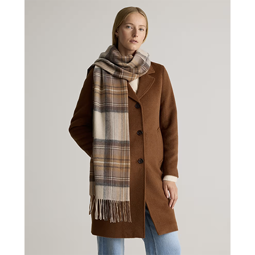 Quince Mongolian Cashmere Tartan Scarf
