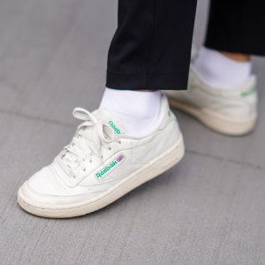 NEW YORK, NEW YORK - FEBRUARY 12: Reebok sneakers are seen, during New York Fashion Week Fall Winter 2020, on February 12, 2020 in New York City. (Photo by Edward Berthelot/Getty Images)