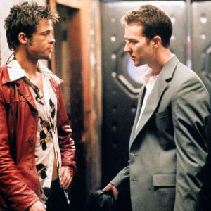 Brad Pitt and Edward Norton in Fight Club