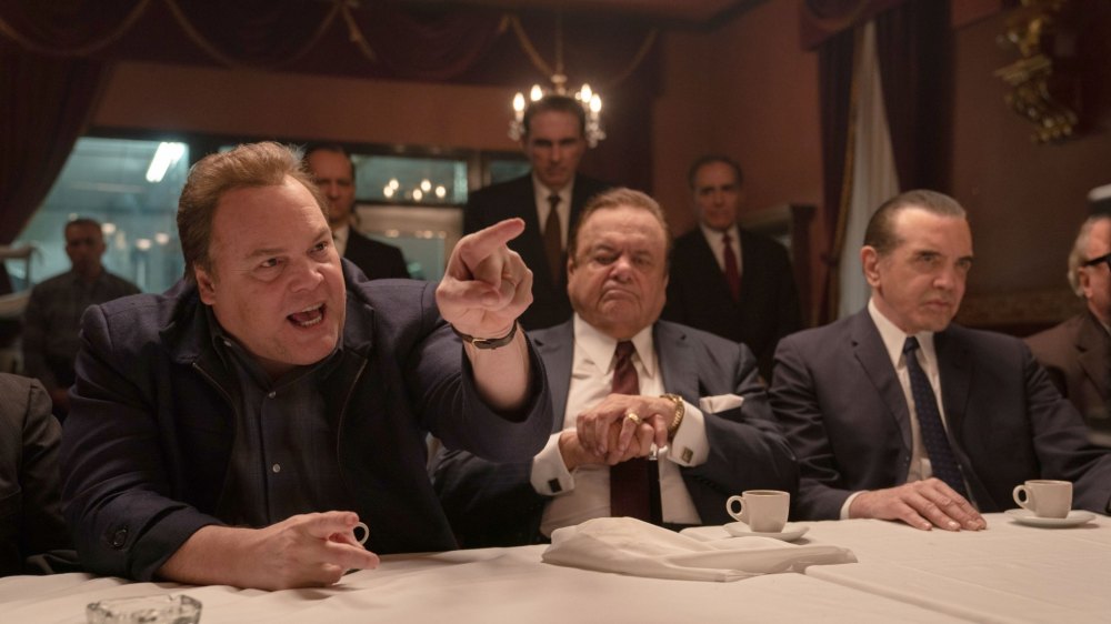 Vincent D'Onofrio as Vincent ‘The Chin' Gigante, Paul Sorvino as Frank Costello, Chazz Palminteri as Joseph Bonanno in Godfather of Harlem