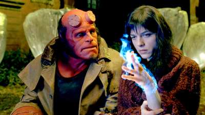 Ron Perlman, Selma Blair in Hellboy