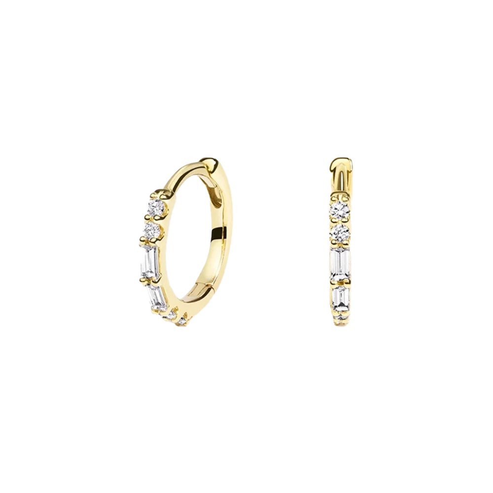 Allegra Diamond Hoop Earrings