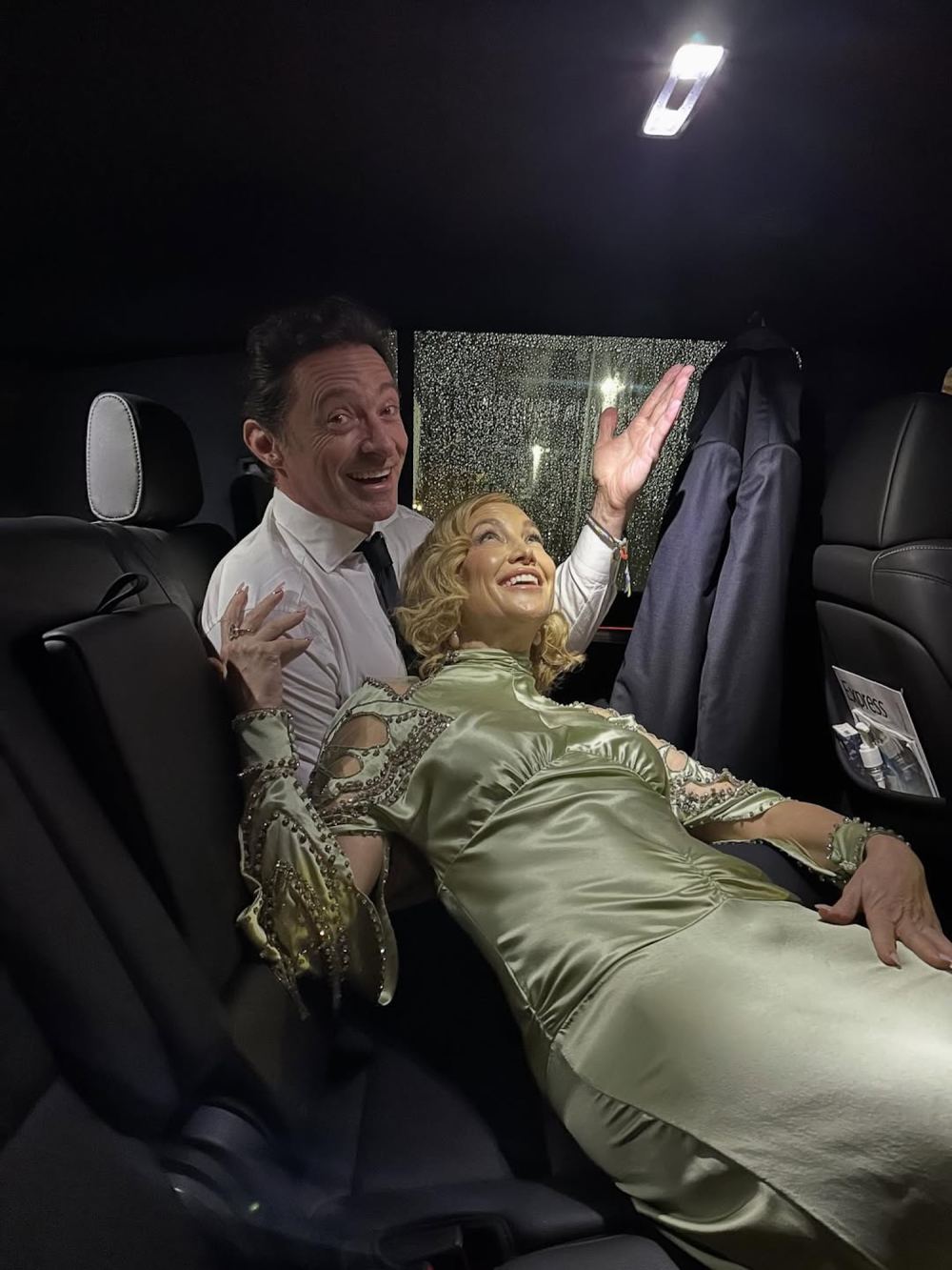 Kate Hudson Hilariously Shares How Hugh Jackman Helped Her Avoid Getting Wrinkles on Her Silk Dress