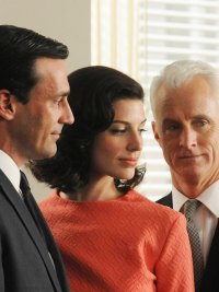 Jon Hamm, Jessica Pare and John Slattery in Mad Men season 4