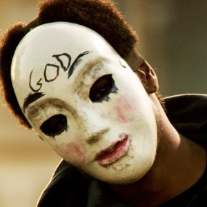 A masked man in The Purge Anarchy