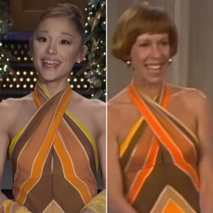 Ariana Grande Wears Carol Burnetts Dress While Promoting SNL Hosting Gig