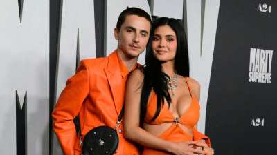 Kylie Jenner and Timothee Chalamet at Marty Supreme Premiere