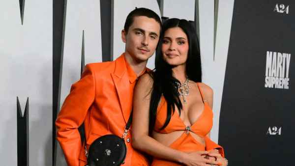 Kylie Jenner and Timothee Chalamet at Marty Supreme Premiere