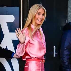 Gwyneth Paltrow is seen outside "Good Morning America" on December 15, 2025 in New York City.