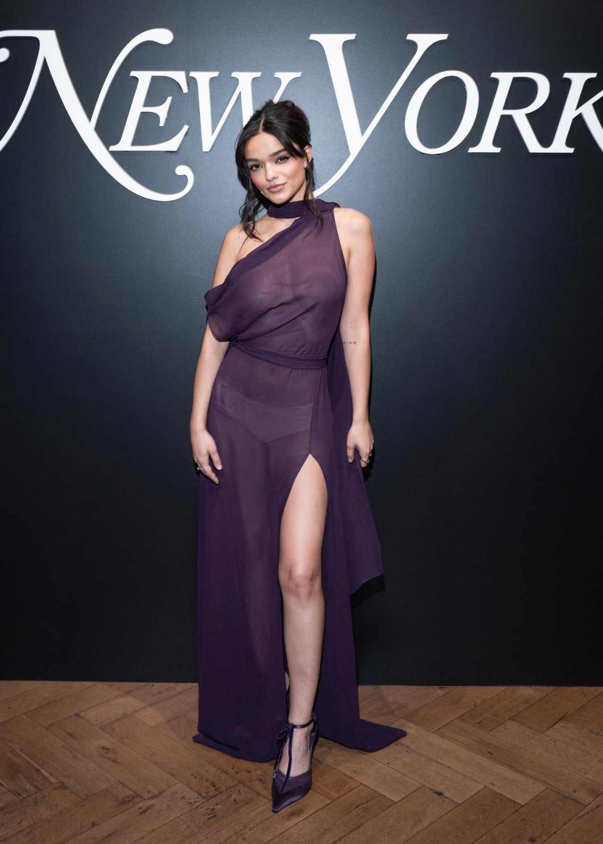 Rachel Zegler Rocks a Naked Dress at a Cocktail Party in NYC
