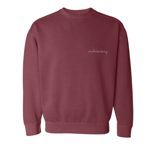 juju + stitch Adult Vintagewash Crewneck Sweatshirt (Unisex) - Custom Embroidered