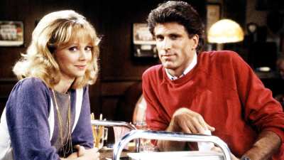 Shelley Long and Ted Danson in Cheers