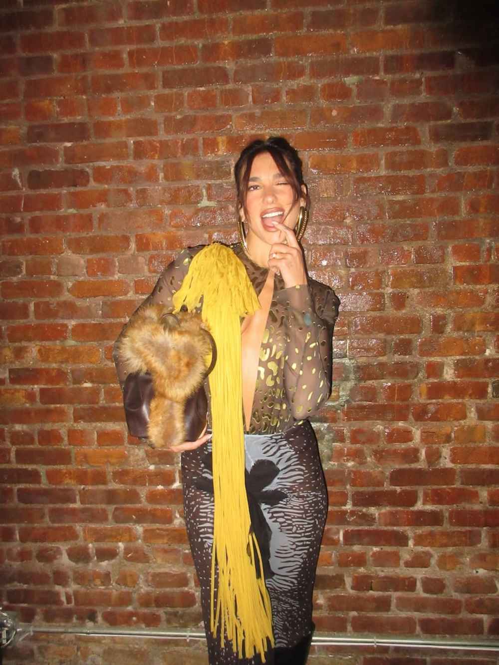 Dua Lipa Goes Braless Underneath a Sheer Top While Debuting Lighter Brown Hair: ‘Factory Reset’