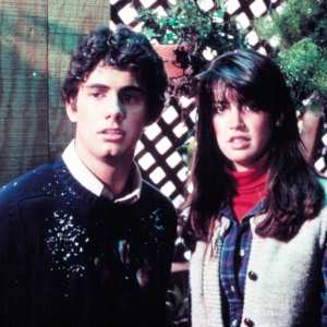 Zach Galligan and Phoebe Cates in Gremlins