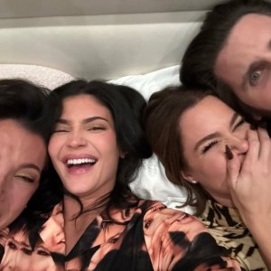 Kylie Jenner Wears PJs with Kris Jenner’s Face During ‘Family Sleepover’