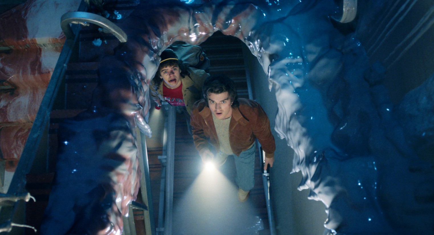 Gaten Matarazzo and Joe Keery in Stranger Things season 5