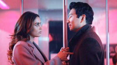 Melissa Barrera and Simu Liu in The Copenhagen Test