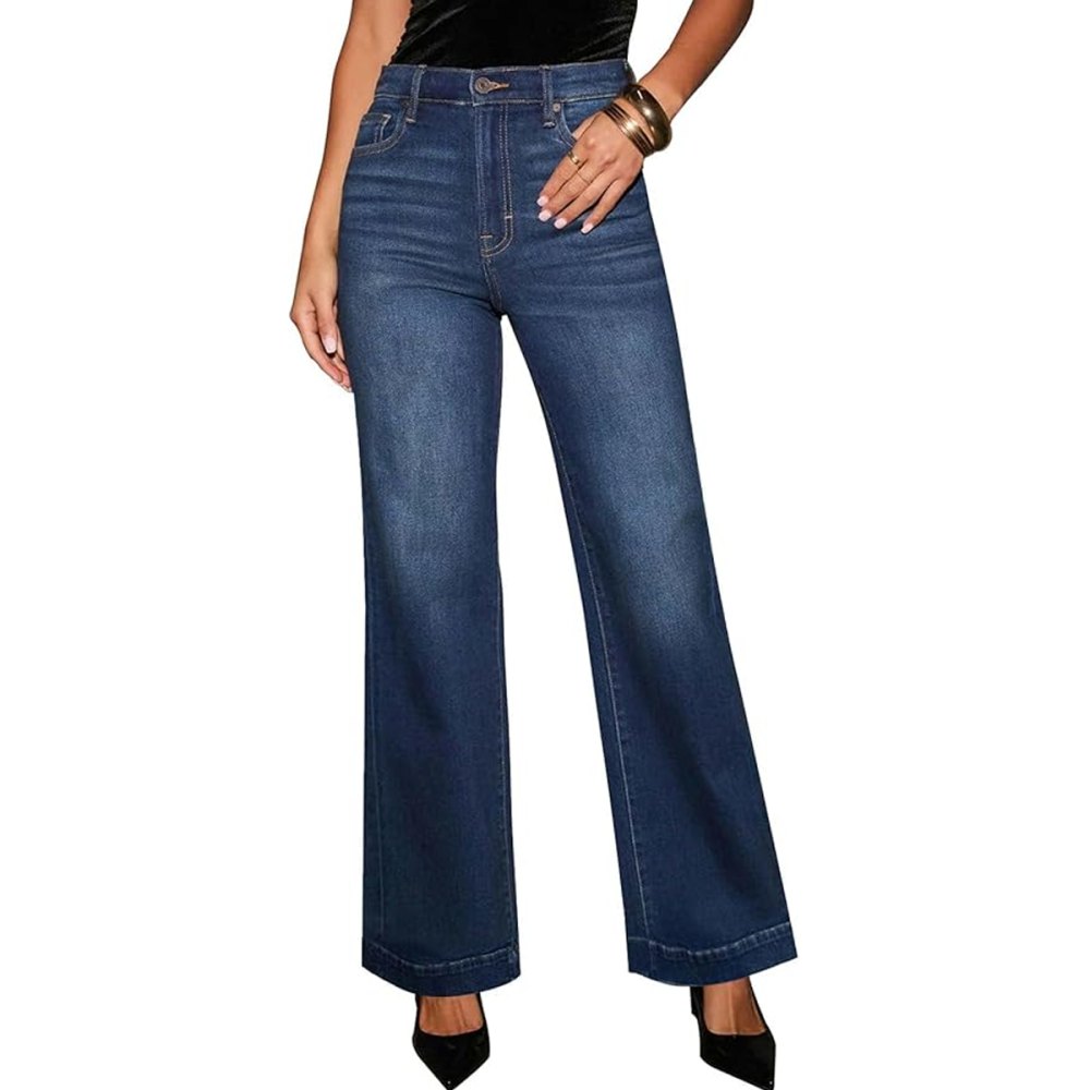 Kunmi Wide Leg Stretchy Jeans 
