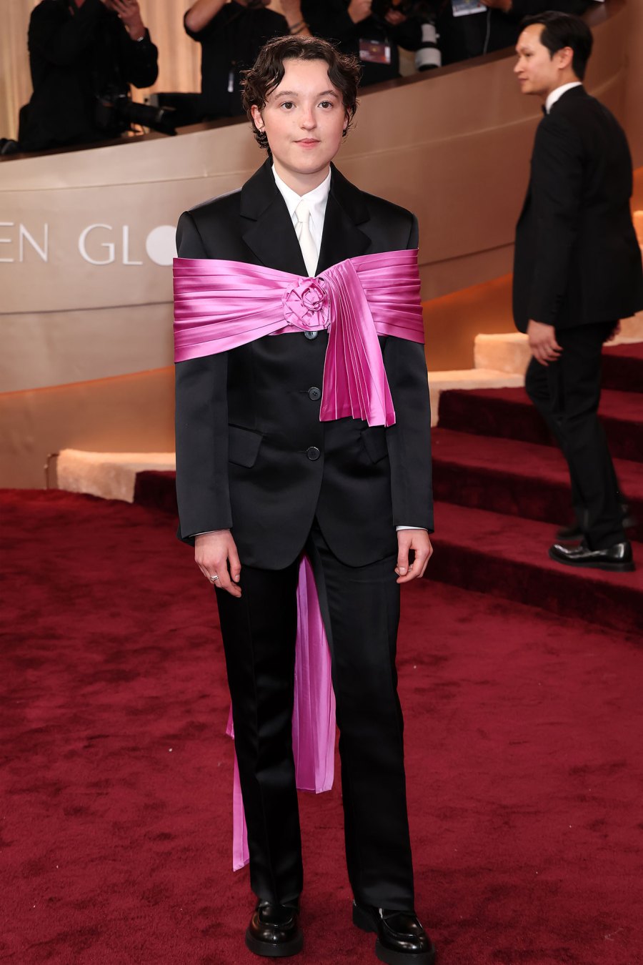 Bella Ramsey Red Carpet Arrival Golden Globes 2026