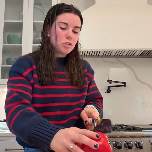 Fans Express Concern About Patriots QB Drake Maye Wife Ann Cutting Skills in Viral TikTok Video