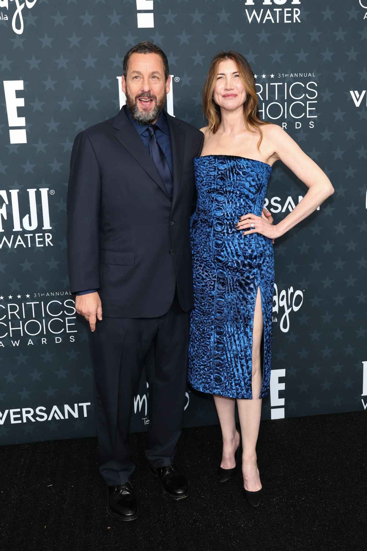 Adam Sandler Has Fun Night Out With Wife at 2026 Critics Choice Awards