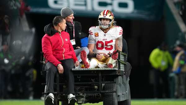 San Francisco 49ers Tight End George Kittle Carted Off After Apparent Leg Injury