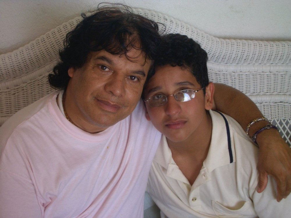 Juan Gabriel con Jean Gabriel Aguilera