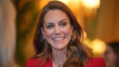 WINDSOR, ENGLAND - JANUARY 15: Britain's Catherine, Princess of Wales smiles as she meets members of the England Women's rugby team at Windsor Castle on January 15, 2026 in Windsor, United Kingdom. The Princess of Wales hosted the team as Patron of the Rugby Football Union to celebrate their World Cup victory in September 2025. (Photo by Kin Cheung - WPA Pool/Getty Images)